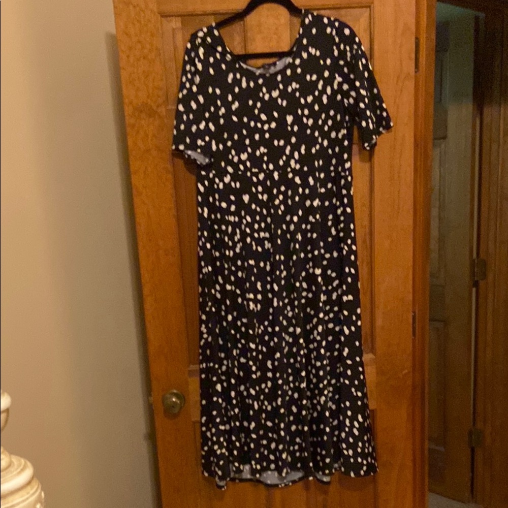 Ronni Nicole Black and White Casual Midi Sundress